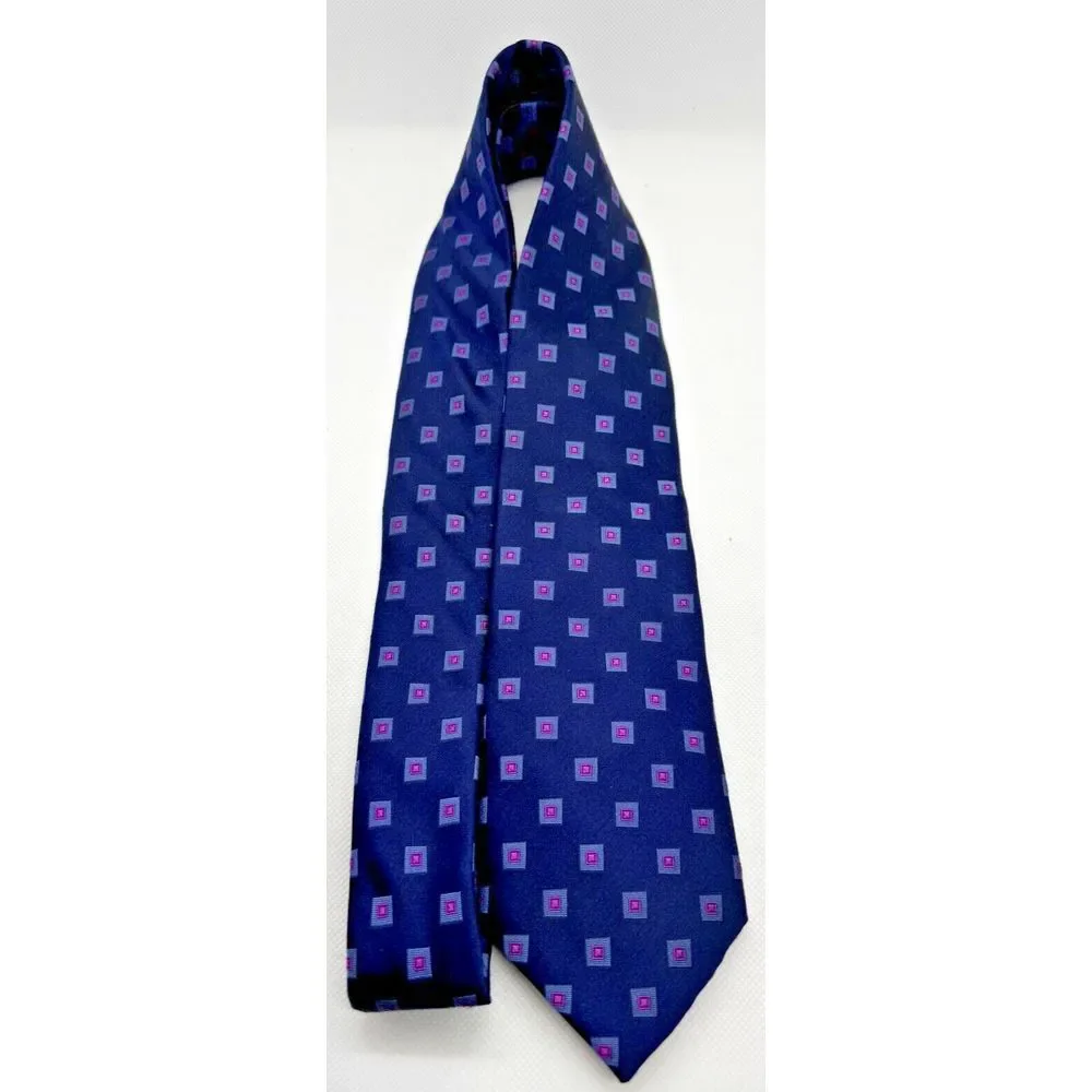Michael Kors Tie Jacquard‎ Navy Pink Square 58